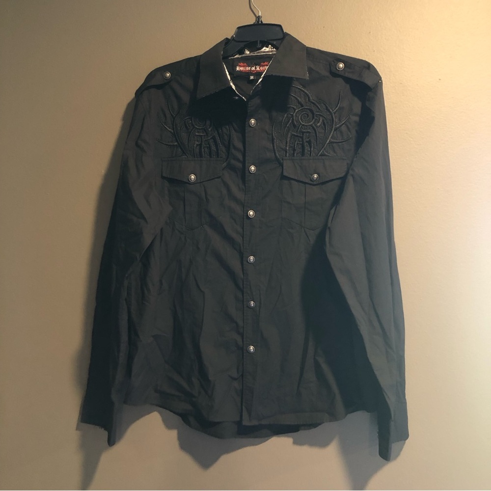 House of Lords 100% Cotton Embroidered Shirt Size 3XL